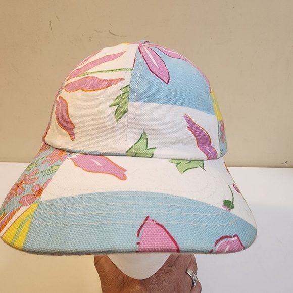 TWO'S COMPANY Women's Floral cotton Adjustable Baseball Cap OS - Picture 7 of 13